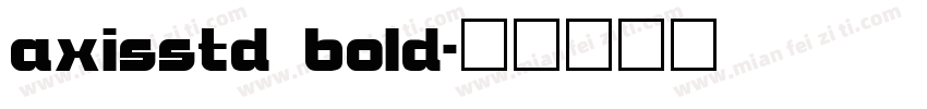 axisstd bold字体转换